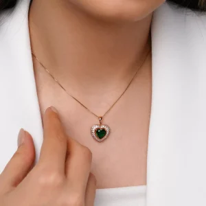 پلاک قلب نگین دار Xuping