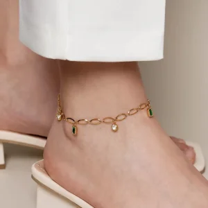 پابند استیل 316 نگین دار