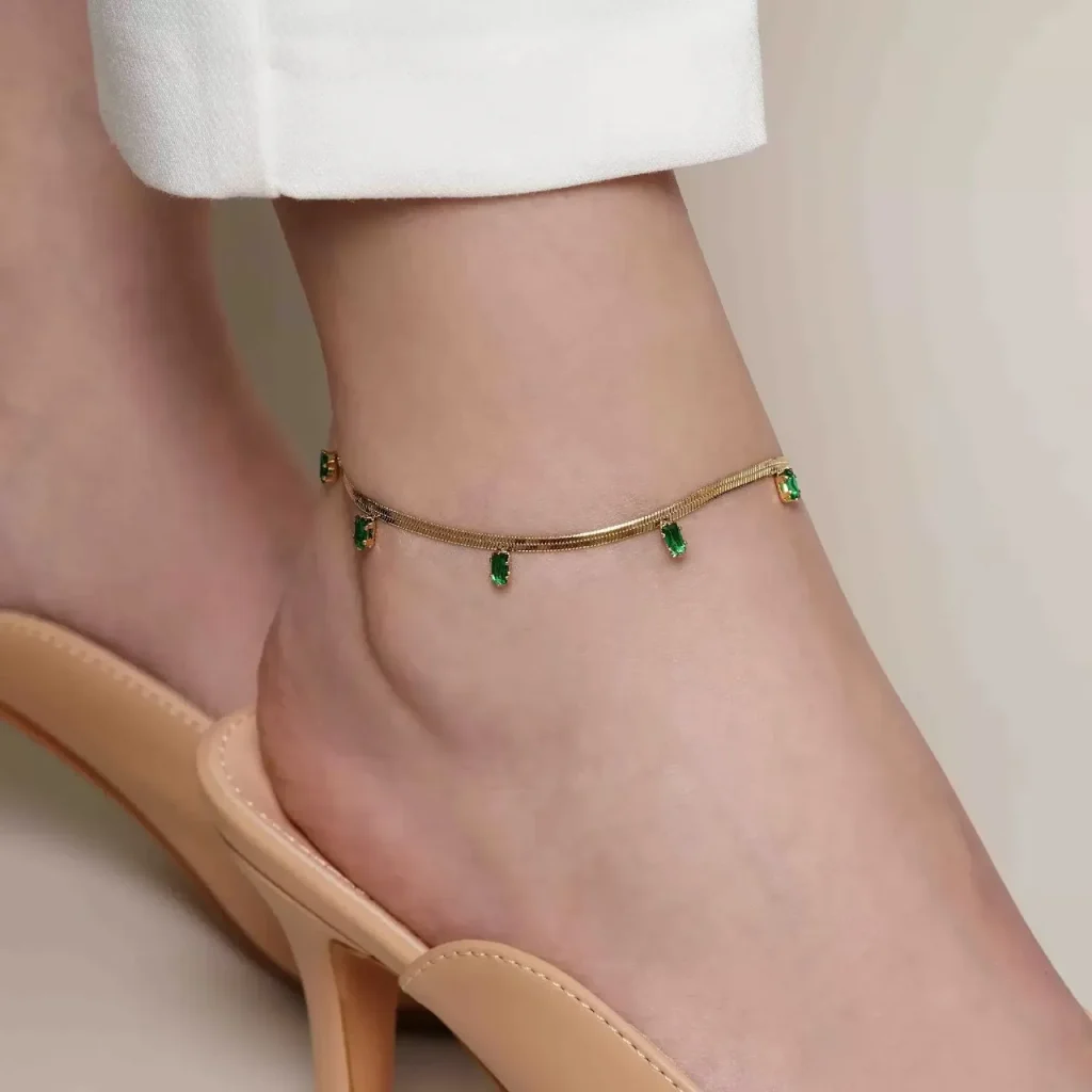 پابند استیل 316 نگین دار