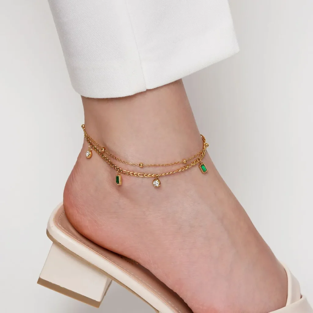 پابند استیل 316 نگین دار