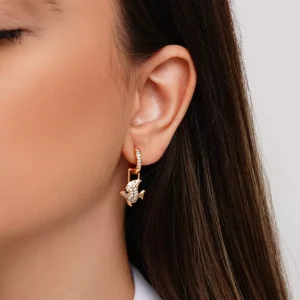 گوشواره ماهی نگین دار Xuping