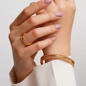 ست دستبند و انگشتر تراش دار YSX