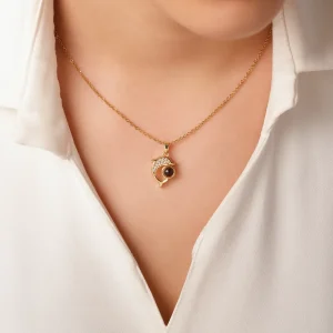 گردنبند استیل دوستت دارم به صد زبان دنیا