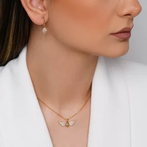 نیم ست قلب بال دار